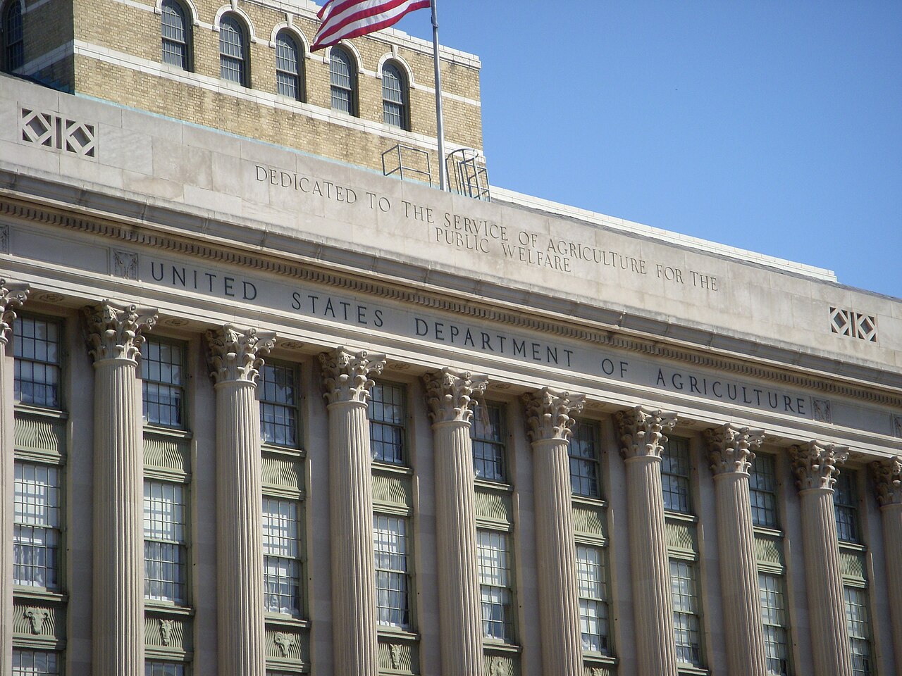The USDA headquarters building.